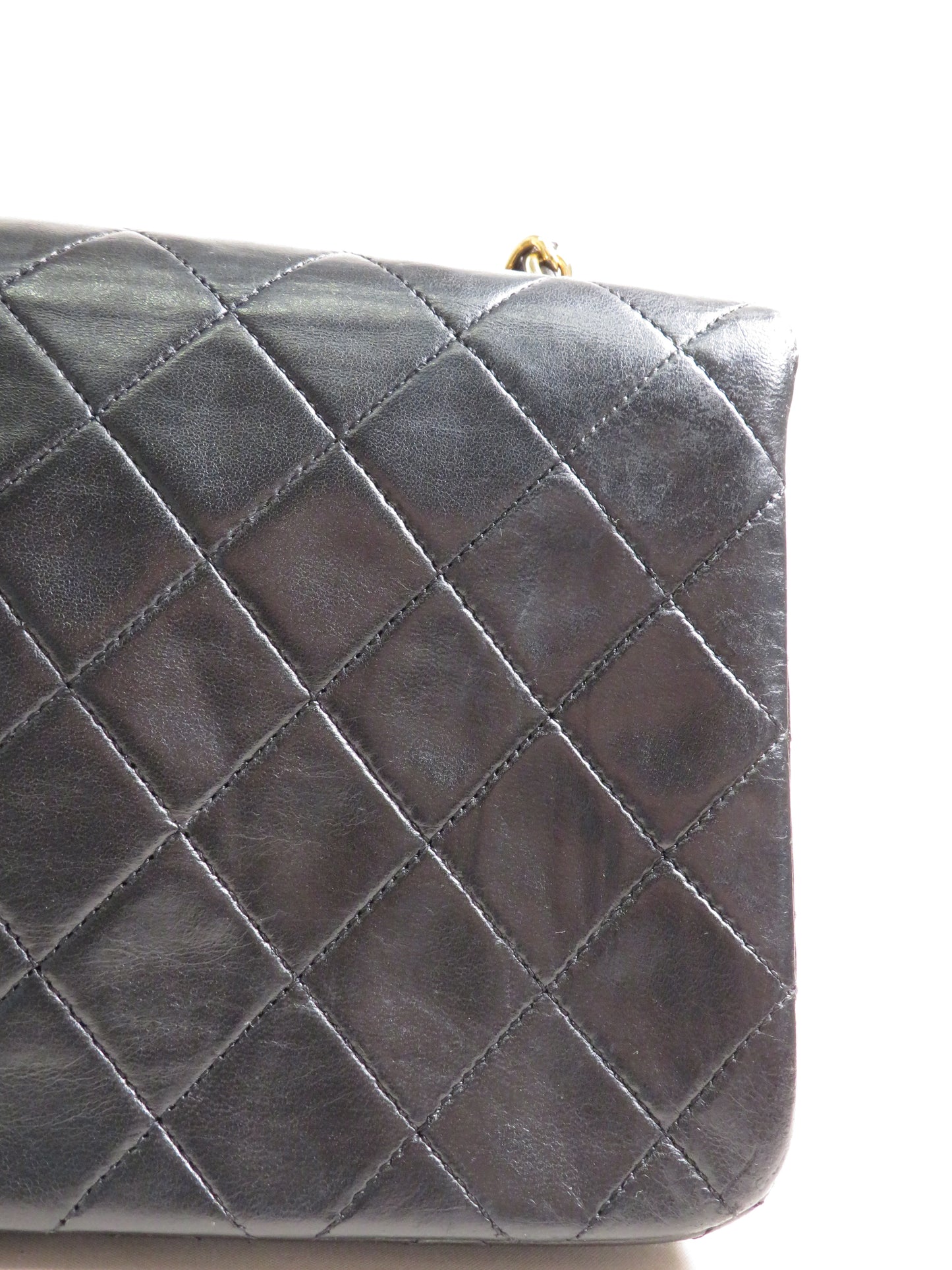 Chanel Lambskin Full Flap Turn Lock Black Bag