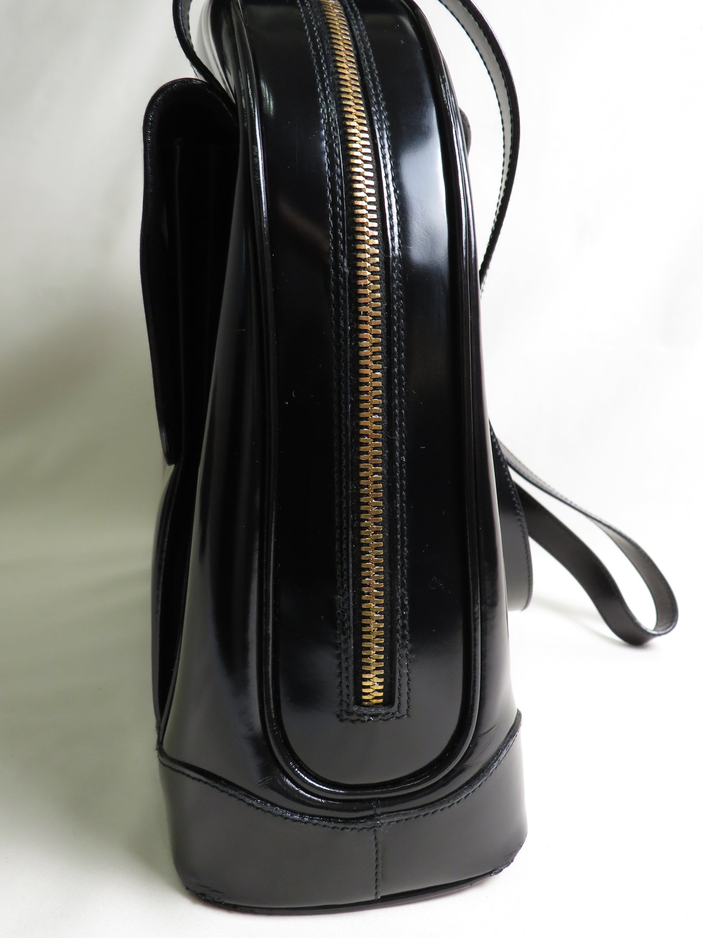 Rare Gucci Bamboo Bag Vintage -  Black Patent Leather