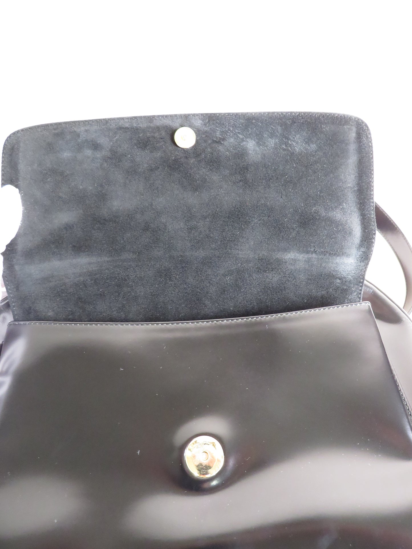 Rare Gucci Bamboo Bag Vintage -  Black Patent Leather