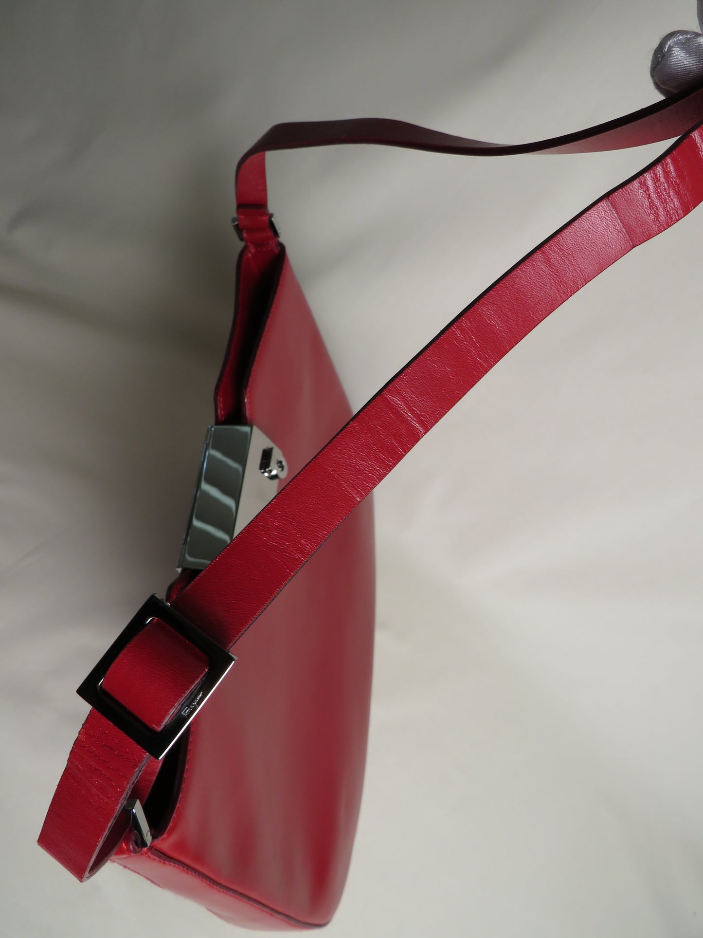 Salvatore Ferragamo Red Leather Shoulder Bag