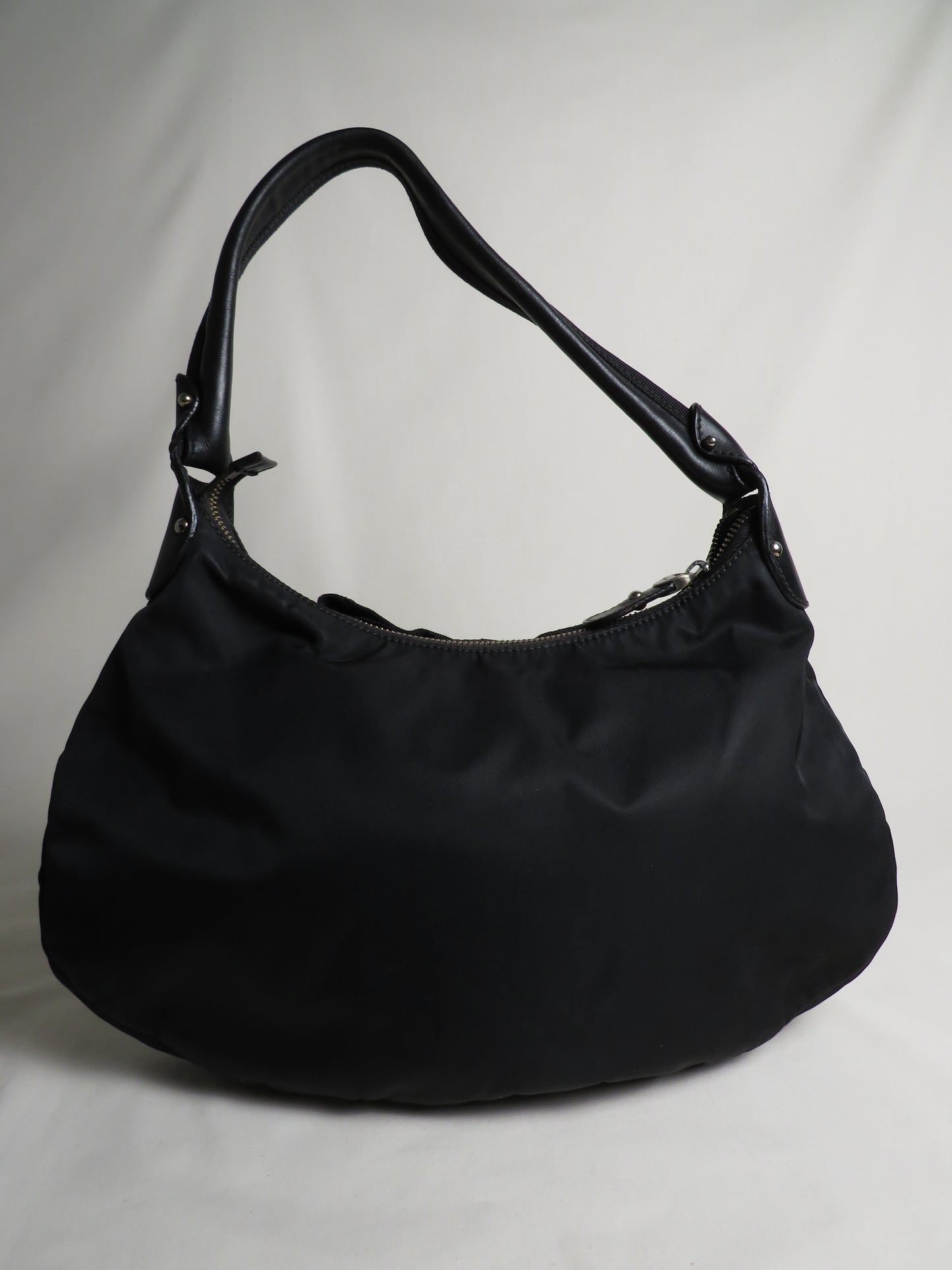 Salvatore Ferragamo Black Nylon Ribbon Shoulder Bag